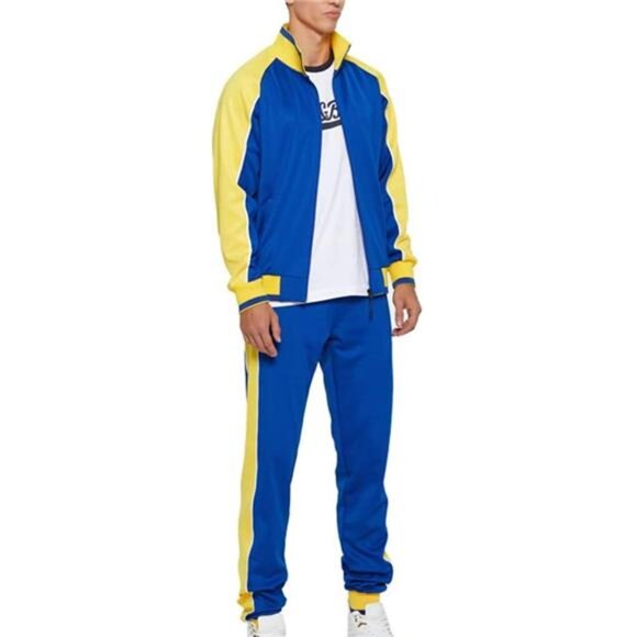Men's Tracksuits 2 Piece Outfit Jogging Suits Set Casual Long Sleeve Sweatsuits - Picture 7 of 8